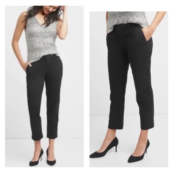 GAP Pants - NEW GAP Slim City Bi-Stretch Cropped Dress Pant Women’s SZ 6 in Black Solid